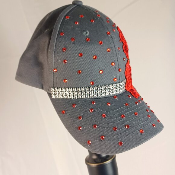 Embellished Baseball Cap Upcycled Trucker Hat NWOT - Picture 3 of 4